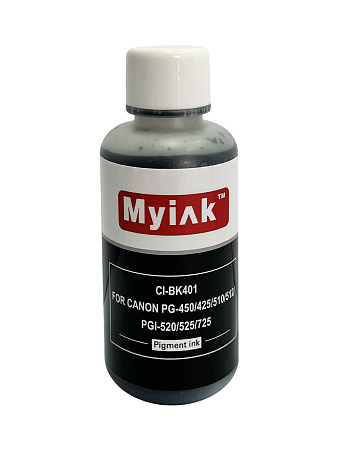 Чернила для CANON PG-450/425/510/512/PGI-520/525/725 (100мл,Pigment,black) CI-BK401 EverBrite™ MyInk Чернила для CANON PG-450/425/510/512/PGI-520/525/725 (100мл,Pigment,black) CI-BK401 EverBrite™ MyInk