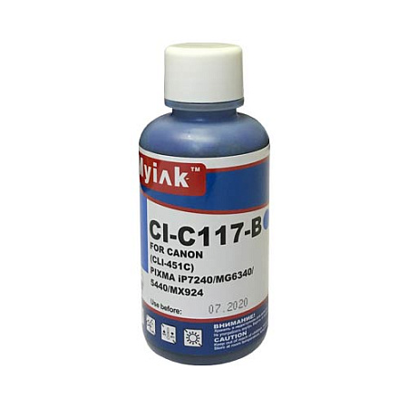 Чернила для CANON CLI-451C (100мл,cyan Dye) CI-C117-B Gloria™ MyInk 