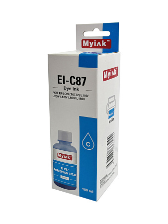 Чернила для EPSON (T6732) L100/L200/ L655/ L800/ L805/ L1800 (100мл, cyan Dye) EI-C87 Gloria™ MyInk Чернила для EPSON (T6732) L100/L200/ L655/ L800/ L805/ L1800 (100мл, cyan Dye) EI-C87 Gloria™ MyInk