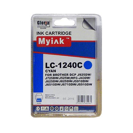 Картридж для Brother MFC-J6510/6710/6910 (LC1240C) Cyan (9,6ml, Dye) MyInk 