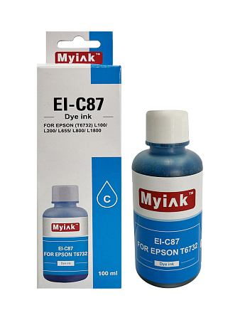 Чернила для EPSON (T6732) L100/L200/ L655/ L800/ L805/ L1800 (100мл, cyan Dye) EI-C87 Gloria™ MyInk Чернила для EPSON (T6732) L100/L200/ L655/ L800/ L805/ L1800 (100мл, cyan Dye) EI-C87 Gloria™ MyInk