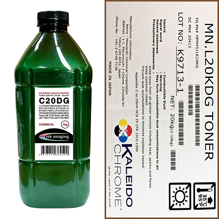Тонер для HP Color Универсал тип C20DG (фл,1кг,ч,glossy,Chemical MKI) Green Line 