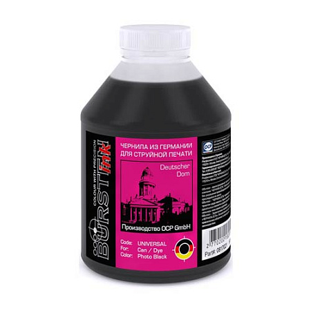 Чернила универсальные для картриджей CANON с печатающей головкой (500мл,photo black,Dye) Bursten Ink 