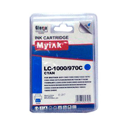 Картридж для Brother DCP-130C/MFC-240C/5460CN/885CW (LC1000C/LC970C) Cyan MyInk 