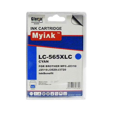 Картридж для Brother MFC-J3520/J3720 (LC565XLC) Cyan (16,6ml, Dye) MyInk 