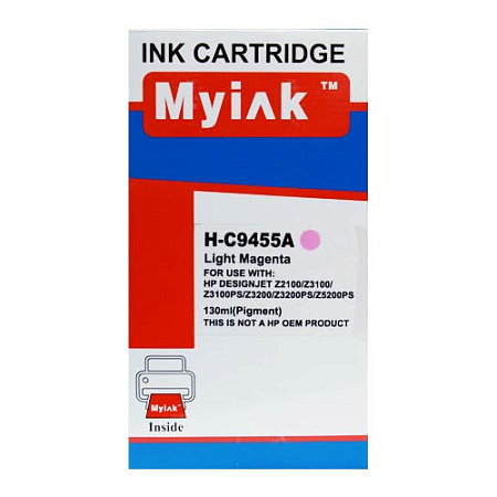 Картридж для ( 70) HP DesignJet Z2100/Z3100/Z3200 C9455A Light Magenta (130ml, Dye) MyInk Картридж для ( 70) HP DesignJet Z2100/Z3100/Z3200 C9455A Light Magenta (130ml, Dye) MyInk