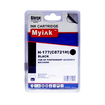 Картридж для (177)  HP PhotoSmart 8253 C8721H Black (34 ml) MyInk  SAL 