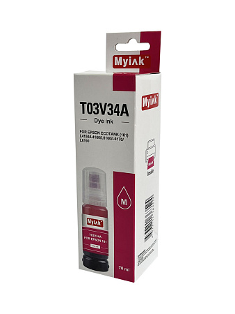 Чернила для EPSON EcoTank (101) L4150/L4160/L6160/L6170/L6190 (70мл,magenta, Dye) T03V34A MyInk Чернила для EPSON EcoTank (101) L4150/L4160/L6160/L6170/L6190 (70мл,magenta, Dye) T03V34A MyInk