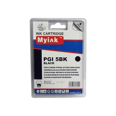 Картридж для CANON  PGI-5BK PIXMA IP-3300/4200/5300 Black (24ml, Pigment) MyInk  SAL 
