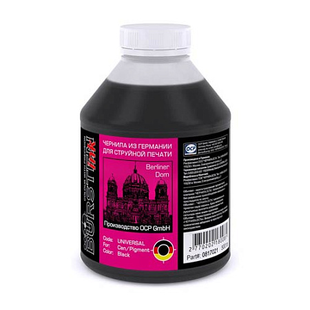 Чернила универсальные для картриджей CANON с печатающей головкой (500мл,black,Pigment) Bursten Ink 