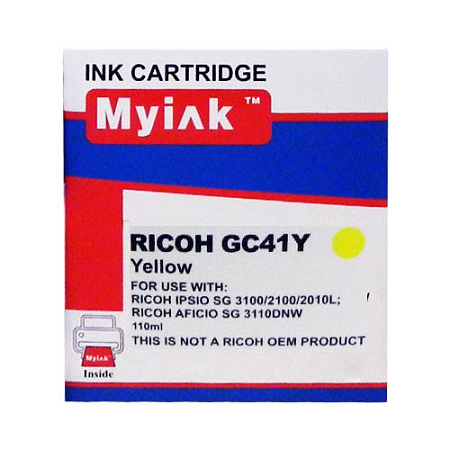 Картридж гелевый для RICOH Aficio SG2100/3110 type GC 41Y Yellow (22ml) MyInk 
