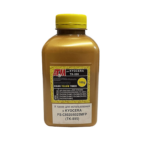 Тонер для KYOCERA FS-C2026MFP/C8020/C5150DN ( TK-590/580/895) (фл,100,желтый,5К,NonChem,MITSUBISHI) Gold ATM Тонер для KYOCERA FS-C2026MFP/C8020/C5150DN ( TK-590/580/895) (фл,100,желтый,5К,NonChem,MITSUBISHI) Gold ATM