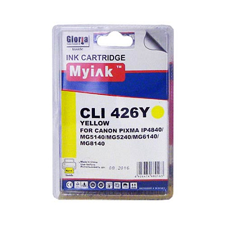 Картридж для CANON  CLI-426Y  PIXMA iP4840/MG5140/5240/6140/8140 Yellow (9ml, Dye) MyInk  SAL 