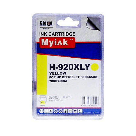 Картридж для (920XL)  HP OfficeJet 6500 CD974A Yellow  (14,6ml, Dye) MyInk 