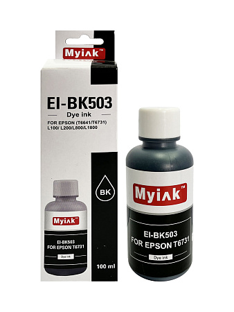 Чернила для EPSON (T6731/T6641) L100/ L200/L800/ L805/ L1800 (100мл, black, Dye) EI-BK503 Gloria™ MyInk Чернила для EPSON (T6731/T6641) L100/ L200/L800/ L805/ L1800 (100мл, black, Dye) EI-BK503 Gloria™ MyInk