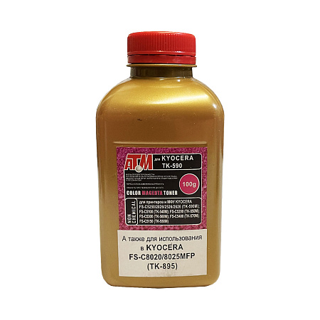 Тонер для KYOCERA FS-C2026MFP/C8020/C5150DN ( TK-590/580/895) (фл,100,красный,5К,NonChem,MITSUBISHI) Gold ATM Тонер для KYOCERA FS-C2026MFP/C8020/C5150DN ( TK-590/580/895) (фл,100,красный,5К,NonChem,MITSUBISHI) Gold ATM