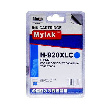 Картридж для (920XL)  HP OfficeJet 6500 CD972A Cyan (14,6ml, Dye) MyInk SAL 
