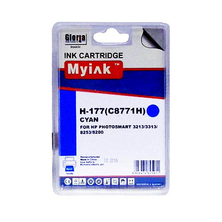 Картридж для (177)  HP PhotoSmart 8253 C8771H Cyan (11,4 ml) MyInk  SAL 