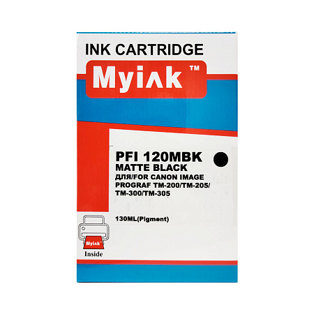 Картридж для CANON  PFI-120MBk TM-200/205/300/305 Matte Black (130ml, Pigment) MyInk 