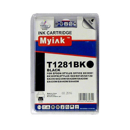Картридж для (T1281) EPSON St S22/SX125/Office BX305 Black (10ml, Pigment) MyIn  SAL 