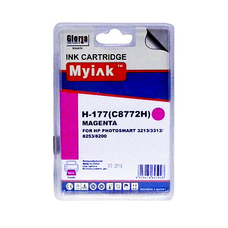 Картридж для (177)  HP PhotoSmart 8253 C8772H  Magenta (11,4 ml)  MyInk 
