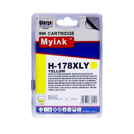 Картридж для (178 XL) HP PhotoSmart D5463  CB325 Yellow  (14,6ml, Dye) MyInk SAL 