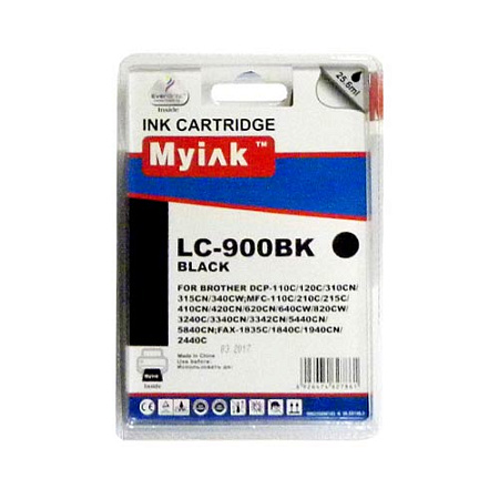 Картридж для Brother DCP-110C/MFC-210C/FAX-1840C (LC900BK) Black MyInk 