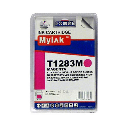 Картридж для (T1283) EPSON St S22/SX125/Office BX305 Magenta (7ml, Pigment) MyInk SAL 