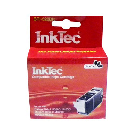 Картридж для CANON  PGI-520BK PIXMA iP3600/4600/MP540/620/630/980 Black InkTec 