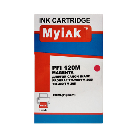Картридж для CANON  PFI-120M TM-200/205/300/305 Magenta (130ml, Pigment) MyInk 